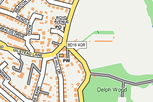 BD16 4QR map - OS OpenMap – Local (Ordnance Survey)