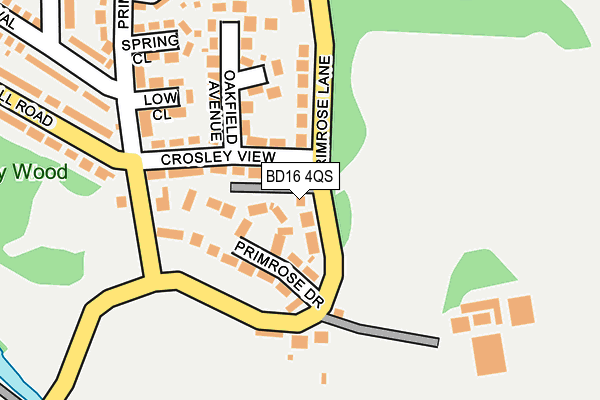 BD16 4QS map - OS OpenMap – Local (Ordnance Survey)