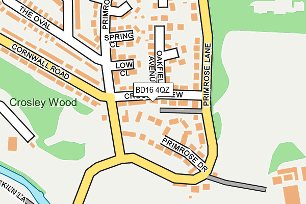 BD16 4QZ map - OS OpenMap – Local (Ordnance Survey)