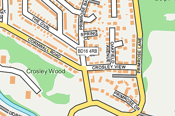 BD16 4RB map - OS OpenMap – Local (Ordnance Survey)