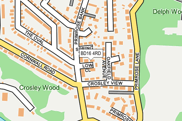 BD16 4RD map - OS OpenMap – Local (Ordnance Survey)