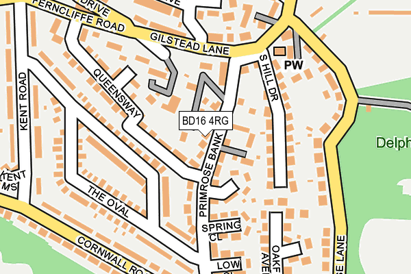 BD16 4RG map - OS OpenMap – Local (Ordnance Survey)