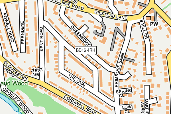 BD16 4RH map - OS OpenMap – Local (Ordnance Survey)