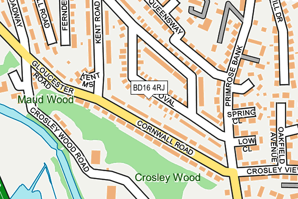 BD16 4RJ map - OS OpenMap – Local (Ordnance Survey)