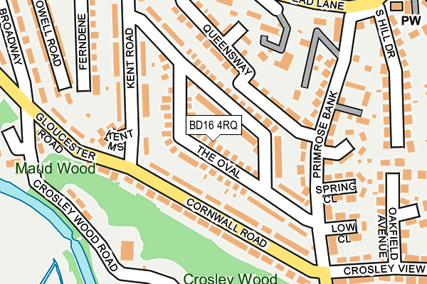 BD16 4RQ map - OS OpenMap – Local (Ordnance Survey)