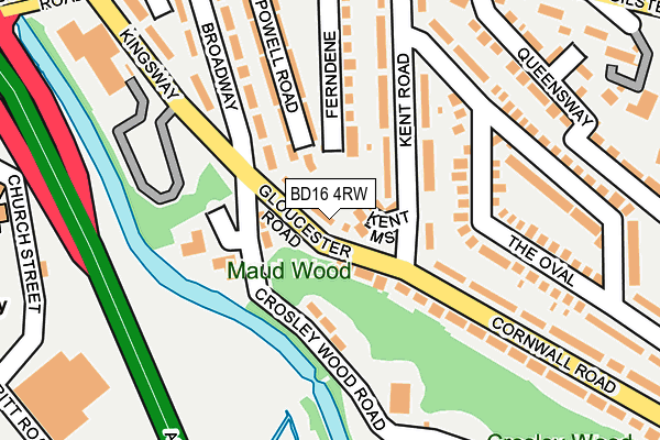 BD16 4RW map - OS OpenMap – Local (Ordnance Survey)