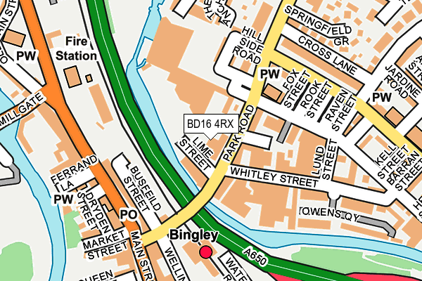BD16 4RX map - OS OpenMap – Local (Ordnance Survey)