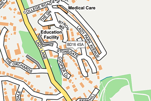 Map of BINGLEY COMPOSITE LTD at local scale