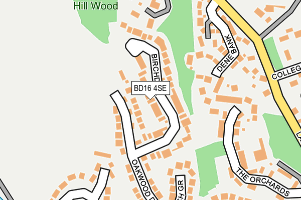 BD16 4SE map - OS OpenMap – Local (Ordnance Survey)
