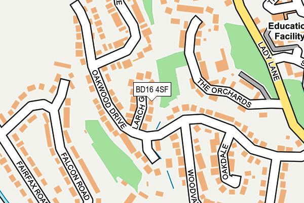 BD16 4SF map - OS OpenMap – Local (Ordnance Survey)