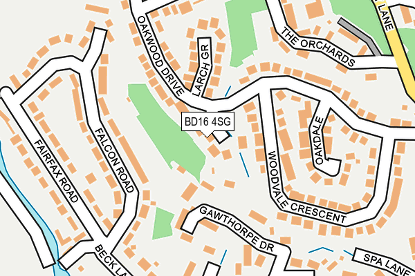 BD16 4SG map - OS OpenMap – Local (Ordnance Survey)