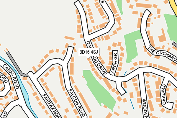 BD16 4SJ map - OS OpenMap – Local (Ordnance Survey)