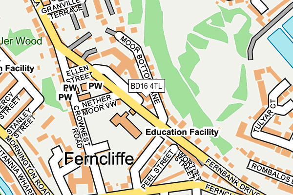 BD16 4TL map - OS OpenMap – Local (Ordnance Survey)