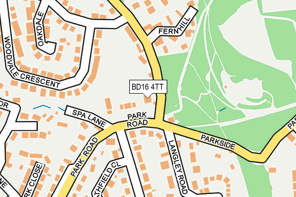 BD16 4TT map - OS OpenMap – Local (Ordnance Survey)