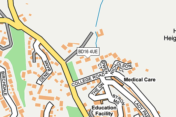 BD16 4UE map - OS OpenMap – Local (Ordnance Survey)