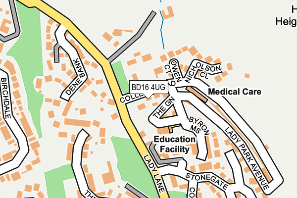 BD16 4UG map - OS OpenMap – Local (Ordnance Survey)