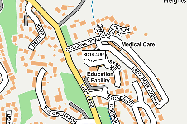 BD16 4UP map - OS OpenMap – Local (Ordnance Survey)