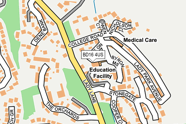 BD16 4US map - OS OpenMap – Local (Ordnance Survey)