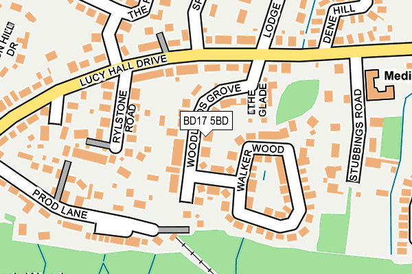 BD17 5BD map - OS OpenMap – Local (Ordnance Survey)