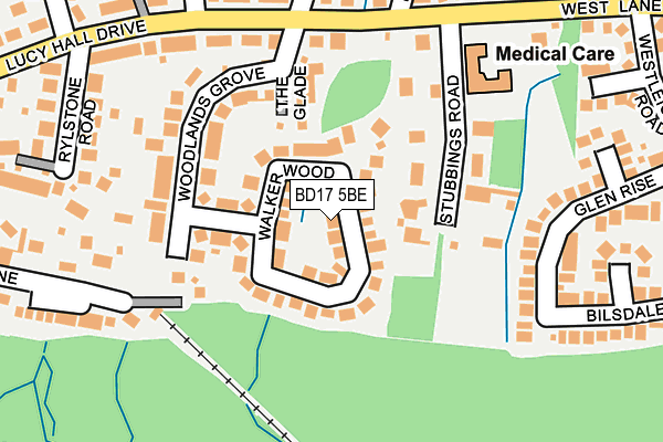 BD17 5BE map - OS OpenMap – Local (Ordnance Survey)