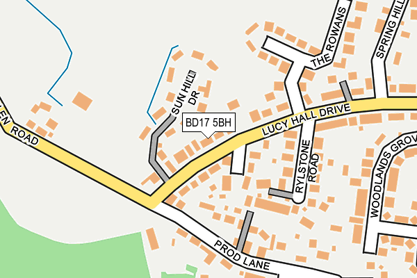 BD17 5BH map - OS OpenMap – Local (Ordnance Survey)