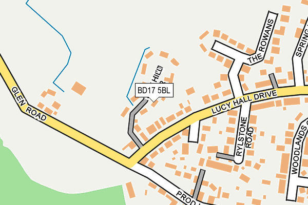 BD17 5BL map - OS OpenMap – Local (Ordnance Survey)