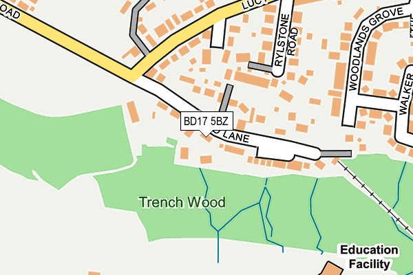BD17 5BZ map - OS OpenMap – Local (Ordnance Survey)