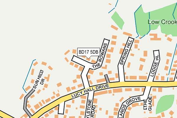 BD17 5DB map - OS OpenMap – Local (Ordnance Survey)
