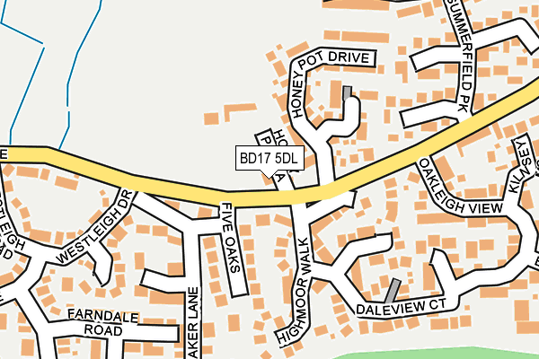 BD17 5DL map - OS OpenMap – Local (Ordnance Survey)