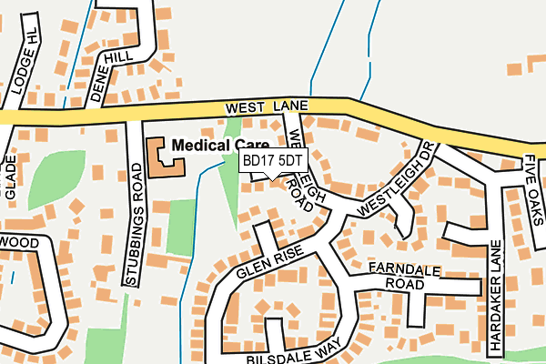 BD17 5DT map - OS OpenMap – Local (Ordnance Survey)