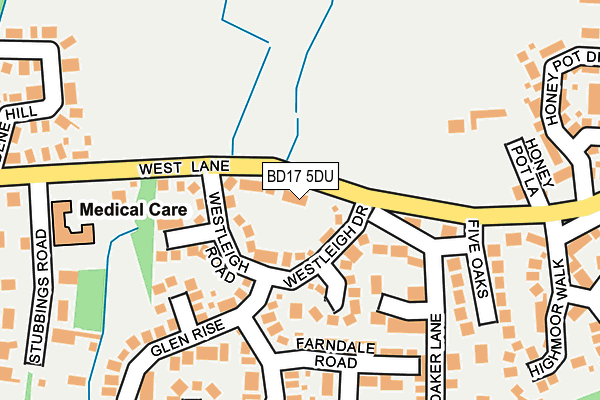 BD17 5DU map - OS OpenMap – Local (Ordnance Survey)