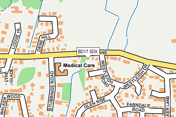BD17 5DX map - OS OpenMap – Local (Ordnance Survey)