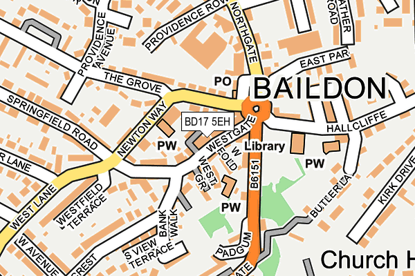 Map of WESTGATE BAILDON MANAGEMENT LIMITED at local scale