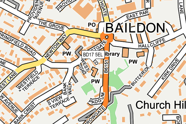 BD17 5EL map - OS OpenMap – Local (Ordnance Survey)