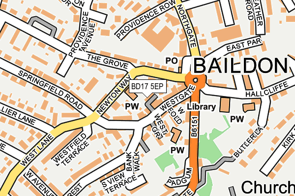 BD17 5EP map - OS OpenMap – Local (Ordnance Survey)