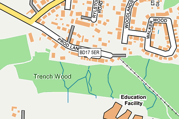 BD17 5ER map - OS OpenMap – Local (Ordnance Survey)