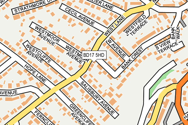 BD17 5HD map - OS OpenMap – Local (Ordnance Survey)