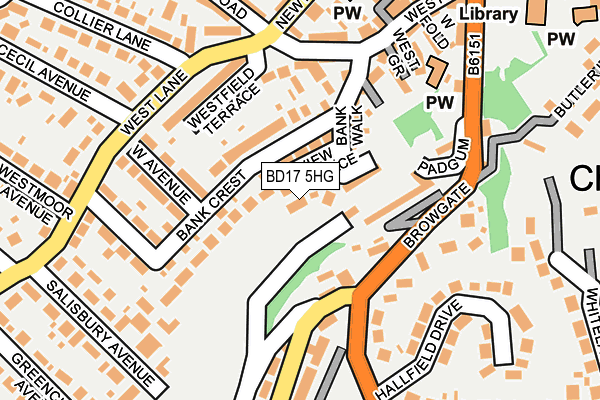 BD17 5HG map - OS OpenMap – Local (Ordnance Survey)