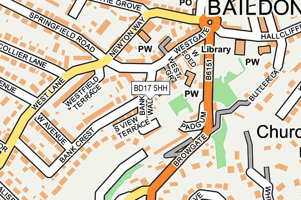 BD17 5HH map - OS OpenMap – Local (Ordnance Survey)