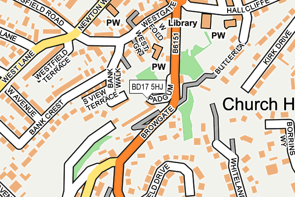BD17 5HJ map - OS OpenMap – Local (Ordnance Survey)