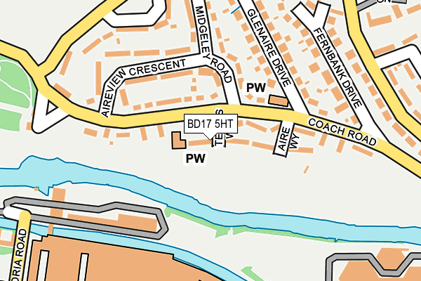 BD17 5HT map - OS OpenMap – Local (Ordnance Survey)