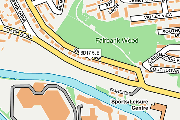 BD17 5JE map - OS OpenMap – Local (Ordnance Survey)