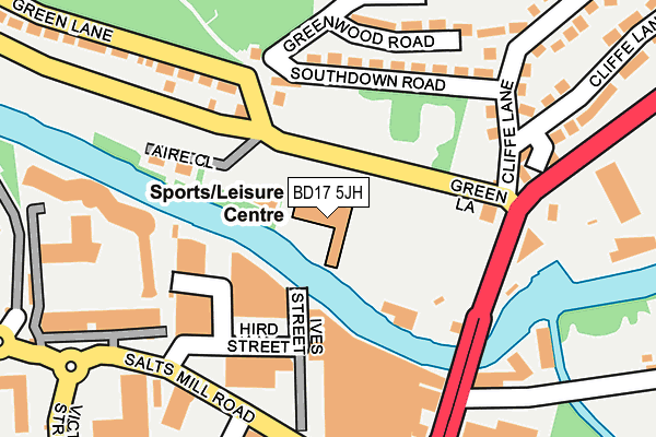 BD17 5JH map - OS OpenMap – Local (Ordnance Survey)