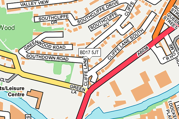 BD17 5JT map - OS OpenMap – Local (Ordnance Survey)