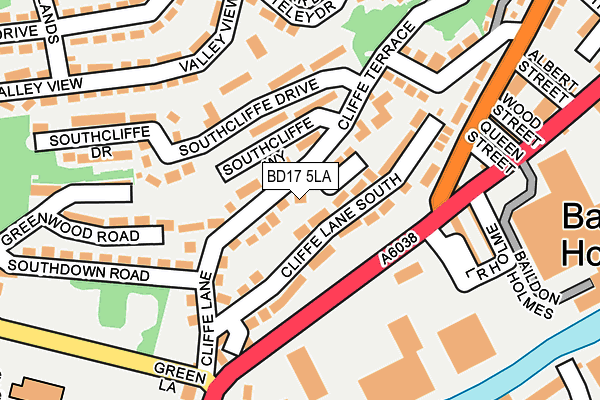 BD17 5LA map - OS OpenMap – Local (Ordnance Survey)