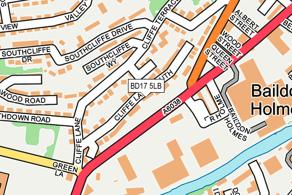 BD17 5LB map - OS OpenMap – Local (Ordnance Survey)