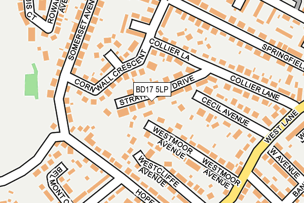 BD17 5LP map - OS OpenMap – Local (Ordnance Survey)