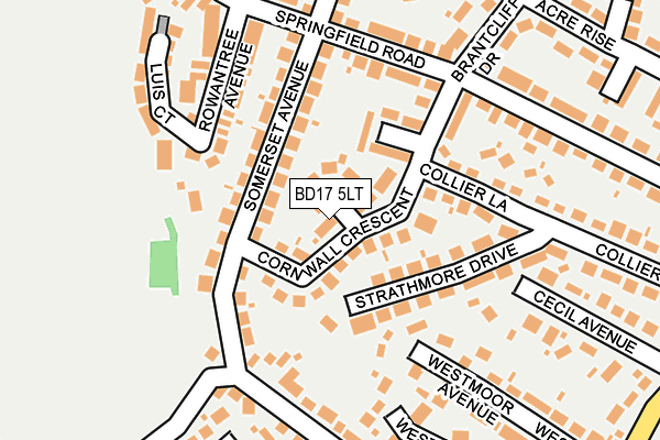 BD17 5LT map - OS OpenMap – Local (Ordnance Survey)