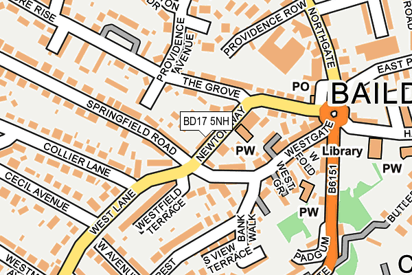 BD17 5NH map - OS OpenMap – Local (Ordnance Survey)