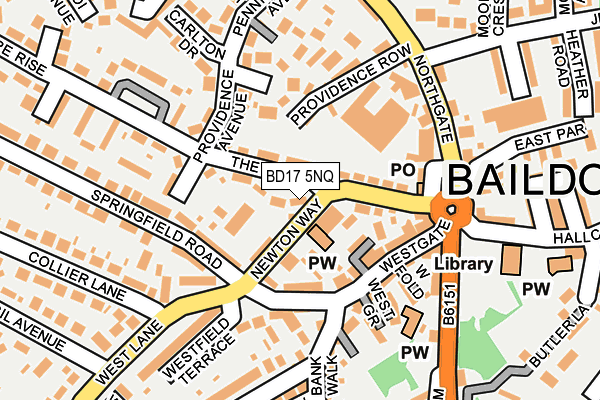 BD17 5NQ map - OS OpenMap – Local (Ordnance Survey)